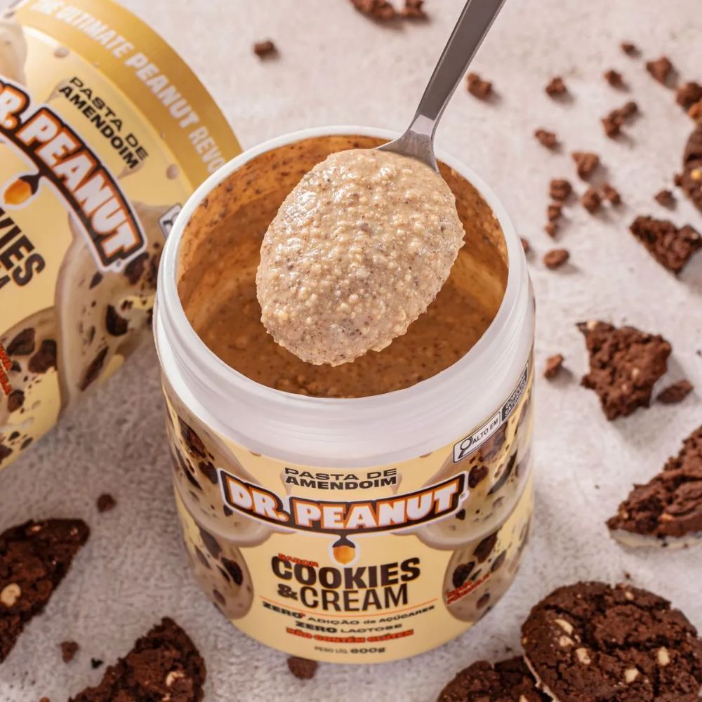 Detalhes do Pasta de Amendoim Dr.Peanut Cookies & Cream 250g
