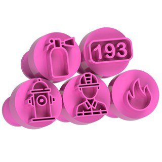 Carimbos para Docinhos Bombeiro em Oferta na Shopee