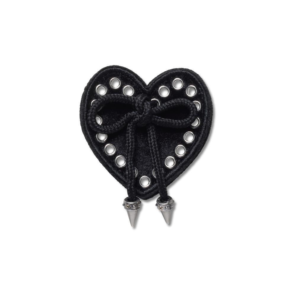 Jibbitz™ Coração Preto Com Laço Única