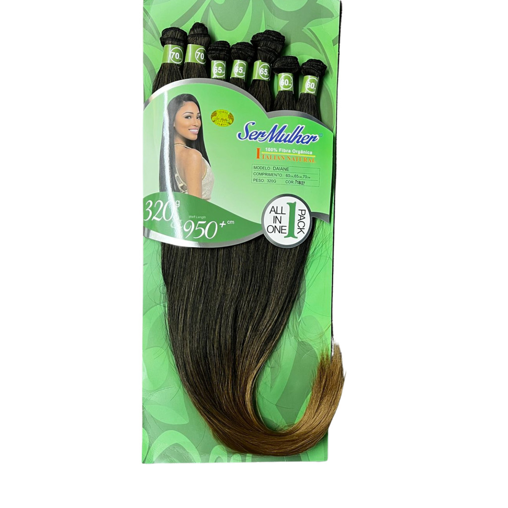 Cabelo orgânico Daiane Ser Mulher LISO  320gramas Cor T1b/27