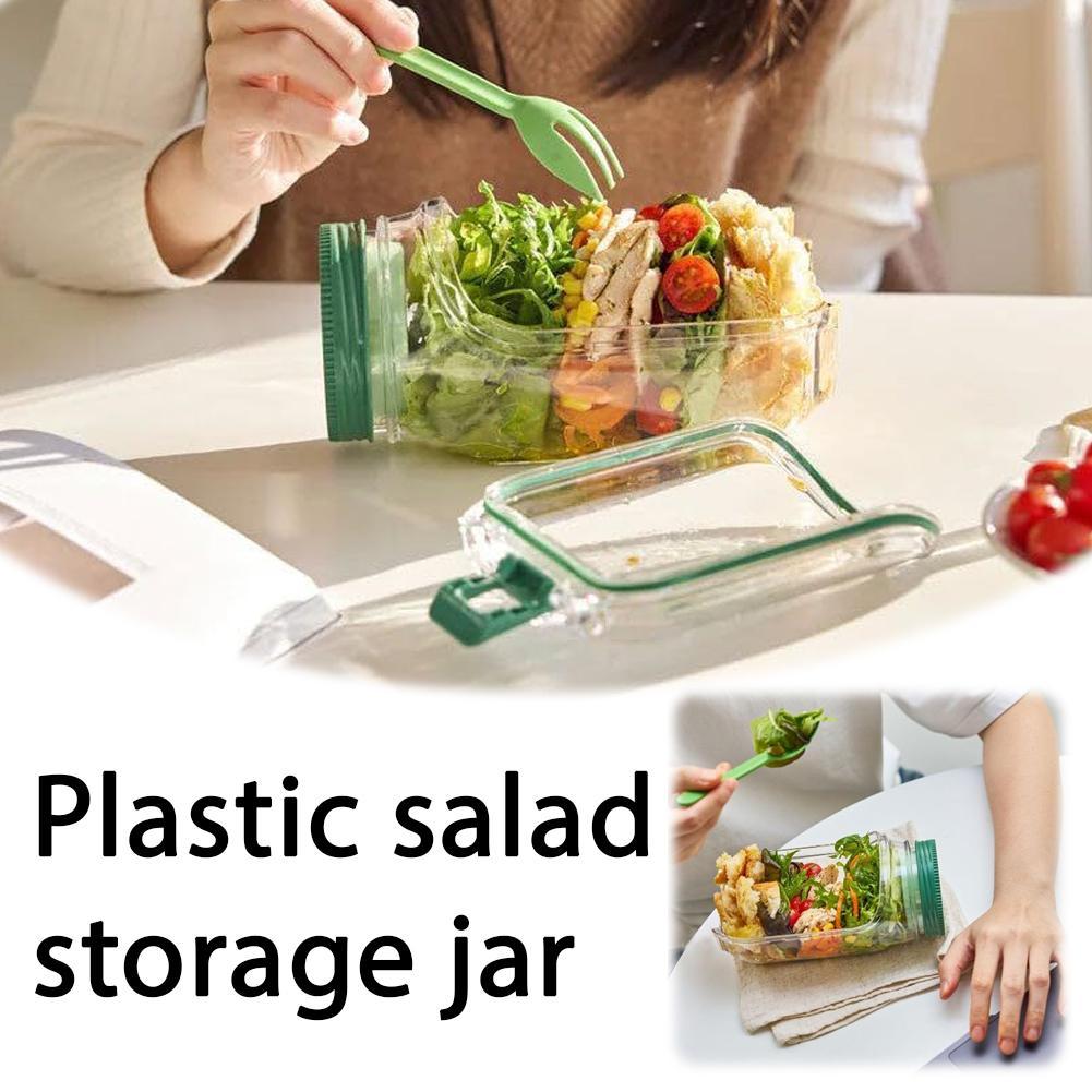 Pod De Salada , Recipiente Portátil Para Saladas Com Abertura Lateral , Potes E0l7
