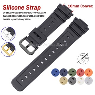 Pulseira De Relógio De Silicone Convexo De 16 Mm Para DW-5600/5700/6900 GA2100 GD110 GLS8900 GW-M5610 Resina Macia À Pro em Oferta na Shopee