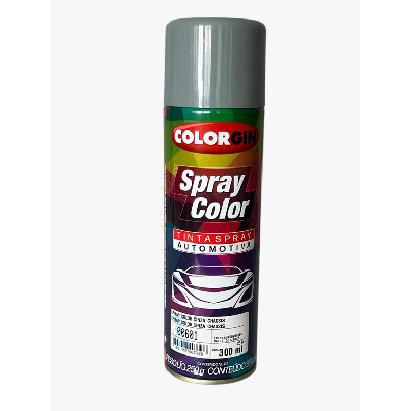 TINTA SPRAY AUTOMOTIVO COLORGIN COR CINZA CHASSIS 300ML em Oferta na Shopee