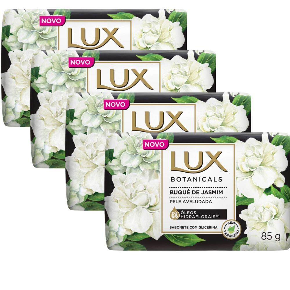 Kit 4 Sabonete em Barra Lux Botanicals Buquê de Jasmim 85g em Oferta na Shopee