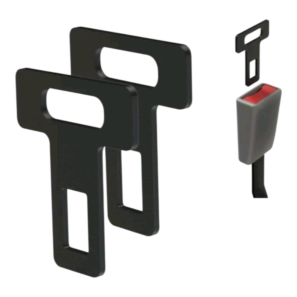 Kit com 2 Fivelas Cinto Carro Anti Alarme Segurança Praticidade Estilo Veicular Acessório Funcional