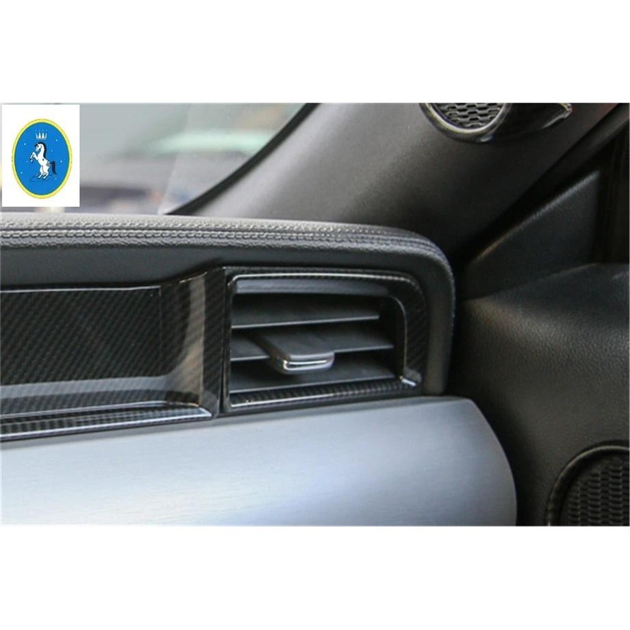 Yimaautotrims Acessório Automotivo Ar Condicionado Lateral Saída AC Tampa De Ventilação Guarnição De Fibra De Carbono AB