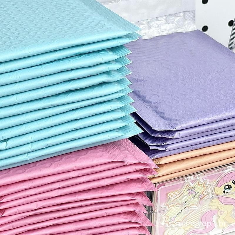 [largeloohg] 10 Unidades De Saco De Bolhas Coloridas Ziplock Bolsa Forro De Espuma Embalagem Express Armazenamento De Pr