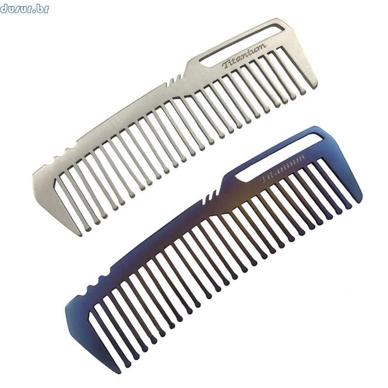 dusur9 Portátil Para Pente Liga Titânio Escova Cabelo Super Aparelho Bolso Externo