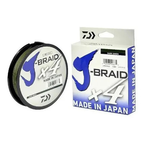 Linha Multifilamento Verde Daiwa J Braid X4 0,21mm 20lb 270m