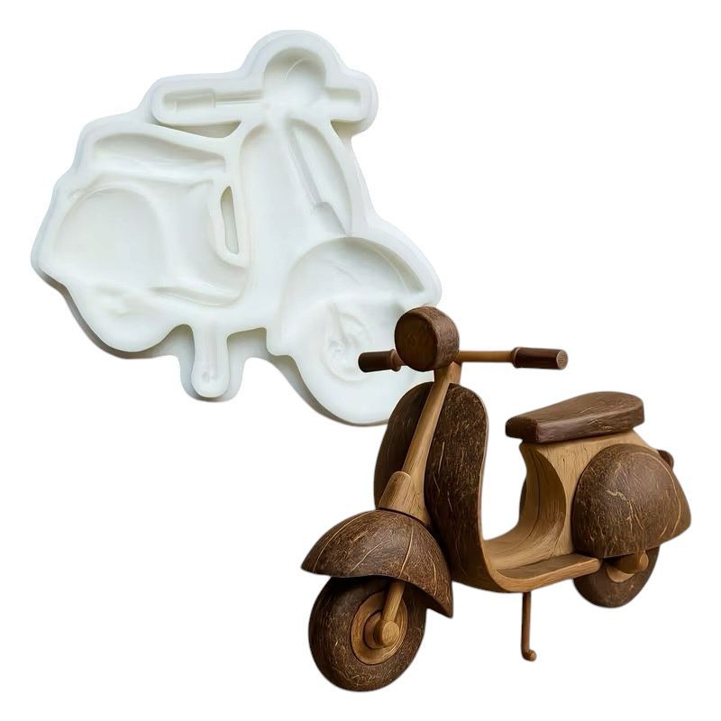 Molde de Silicone Vespa Moto Lambreta para decorar Doces