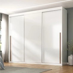 Guarda-Roupa Casal Tower 3 Portas 6 Gavetas Branco - Pnr Móveis