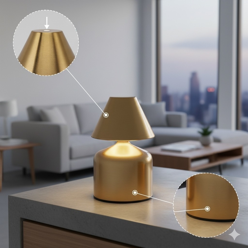 Mini Luminária Mesa USB Portátil Abajur Estudo Leitura Luz Noturna - Miniatura 2