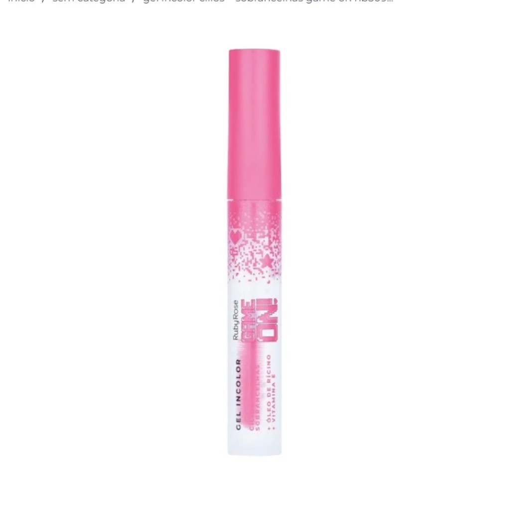 Gel Incolor Cilios + Sobrancelhas Game On - Hb509 - Ruby Rose