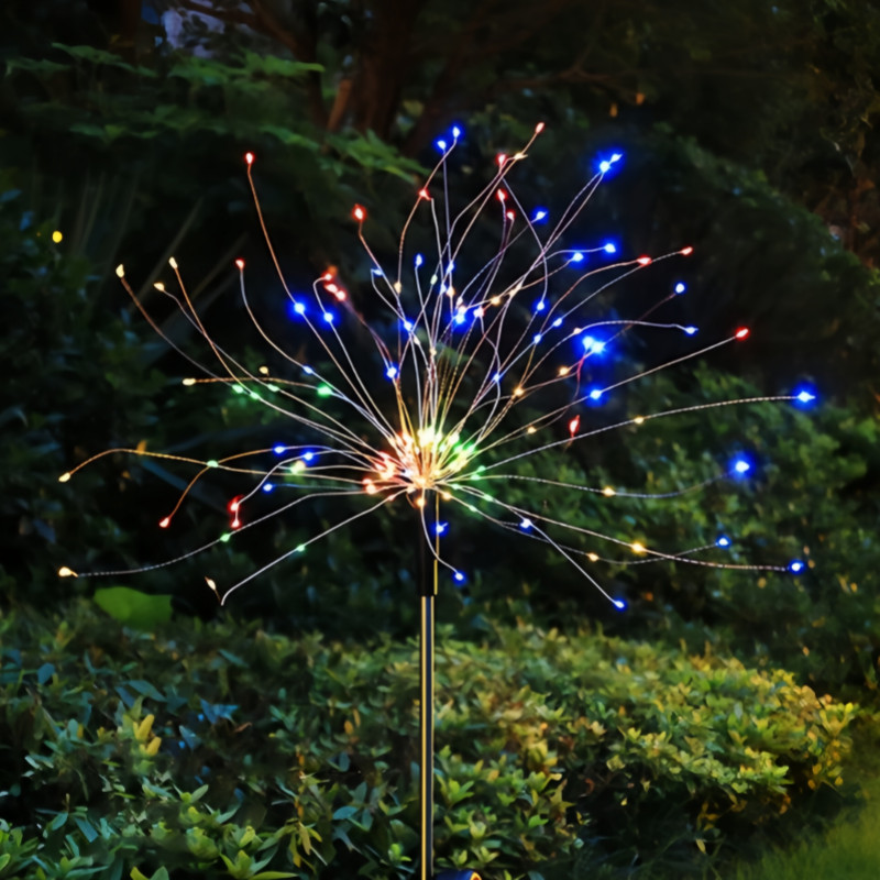 KIT Luzes Solares De Jardim 2 LEDs 6 LEDs De Fogos De Artifício À Prova D'água Ao Ar Livre Plugue E De Terra Decoraç vik