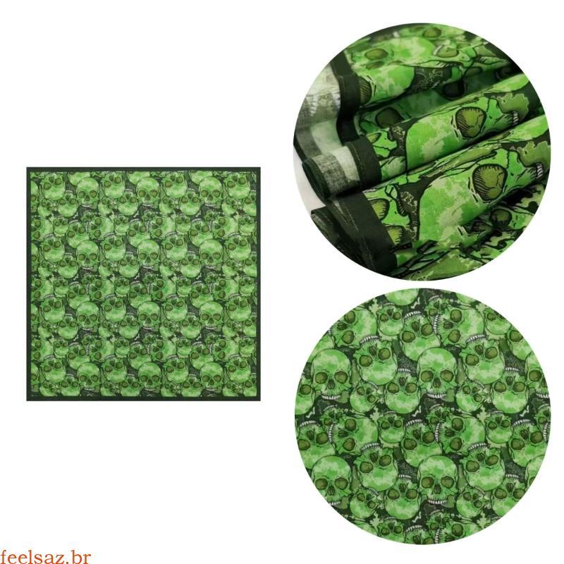 feelsaz Cachecol Com Pulseira De Durabilidade , Lenço De Cabeça Quadrado Para Atividades Ao Ar Livre De Algodão Arnês E 