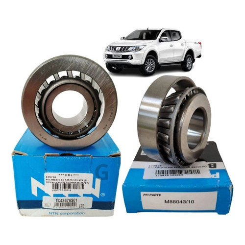 Kit 2 Rolamento Pinhão Diferencial L200 Tríton Outdoor 4x4