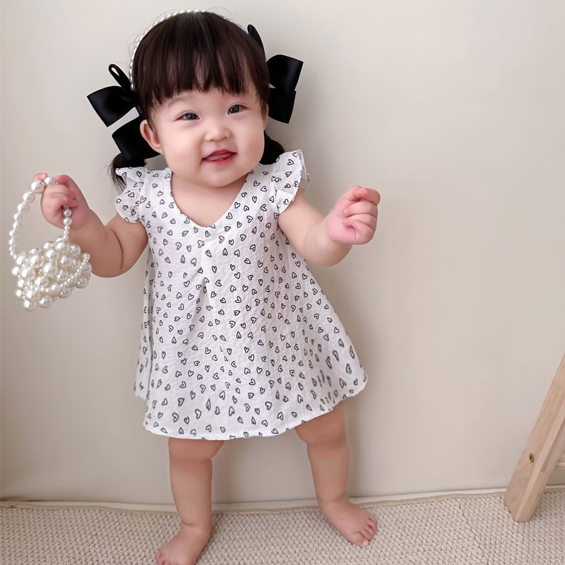 Feminino bebê verão menina vestido elegante fresco colete saia bebê menina crianças roupas de verão saia pequena