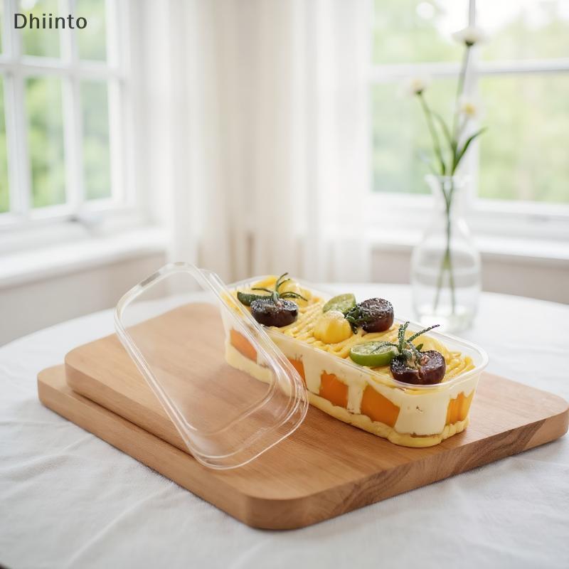 [Dhiint] 10/20/50 Unidades Mini Recipiente De Sobremesa Para Pão Deli Sobremesas Copos Caixa De Bolo-300ML Em