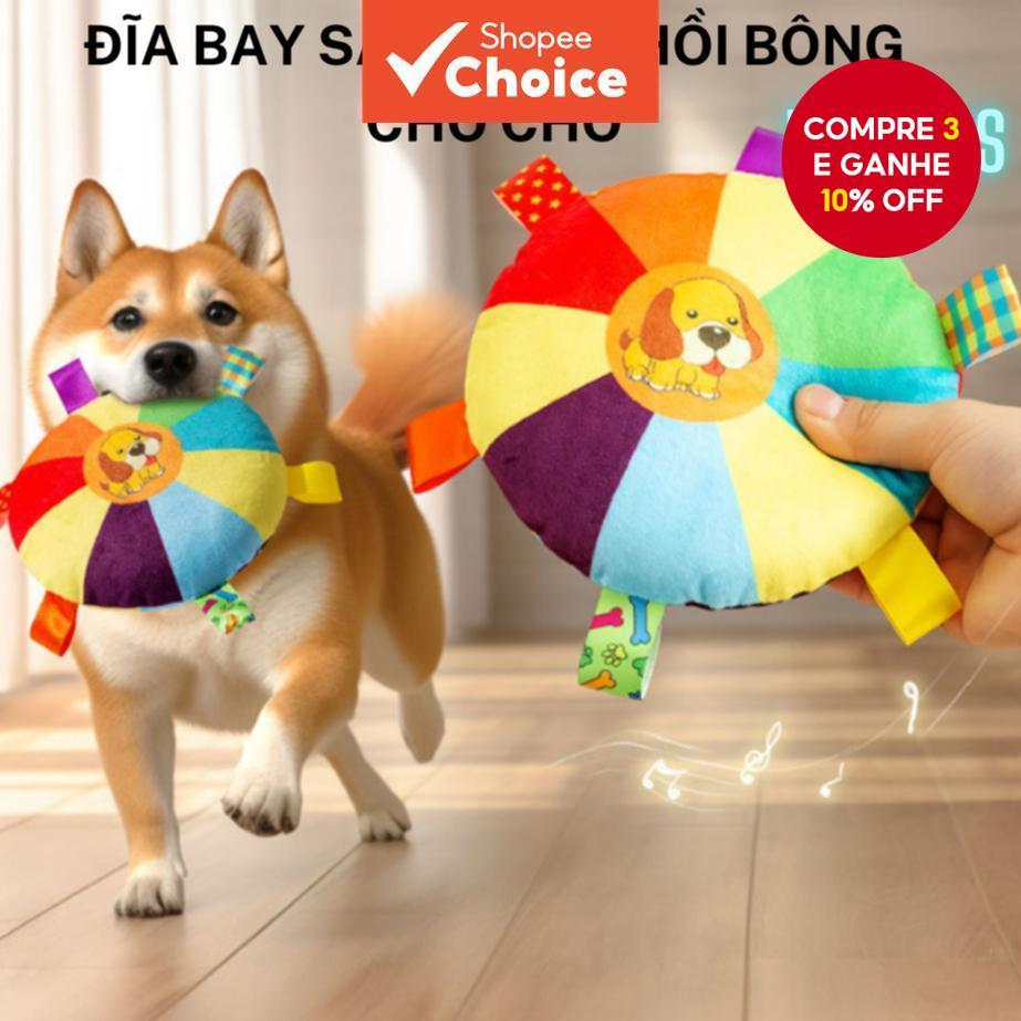 Disco Voador De Pelúcia Estridente Para Cães E Gatos-Brinquedo Interativo De Dentição Alívio Energia Do Tédio em Oferta na Shopee