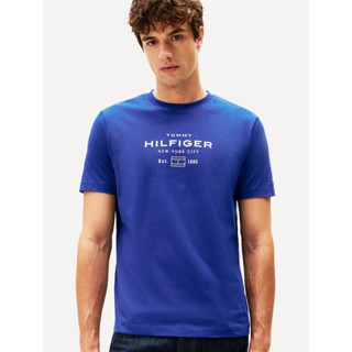 Camiseta Tommy Hilfiger Masculina Center New Stack Azul Royal em Oferta na Shopee