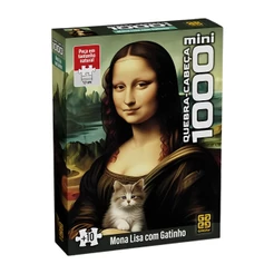 Quebra-Cabeça Mona Lisa Com Gatinho 1000 Peças 04927 - Grow