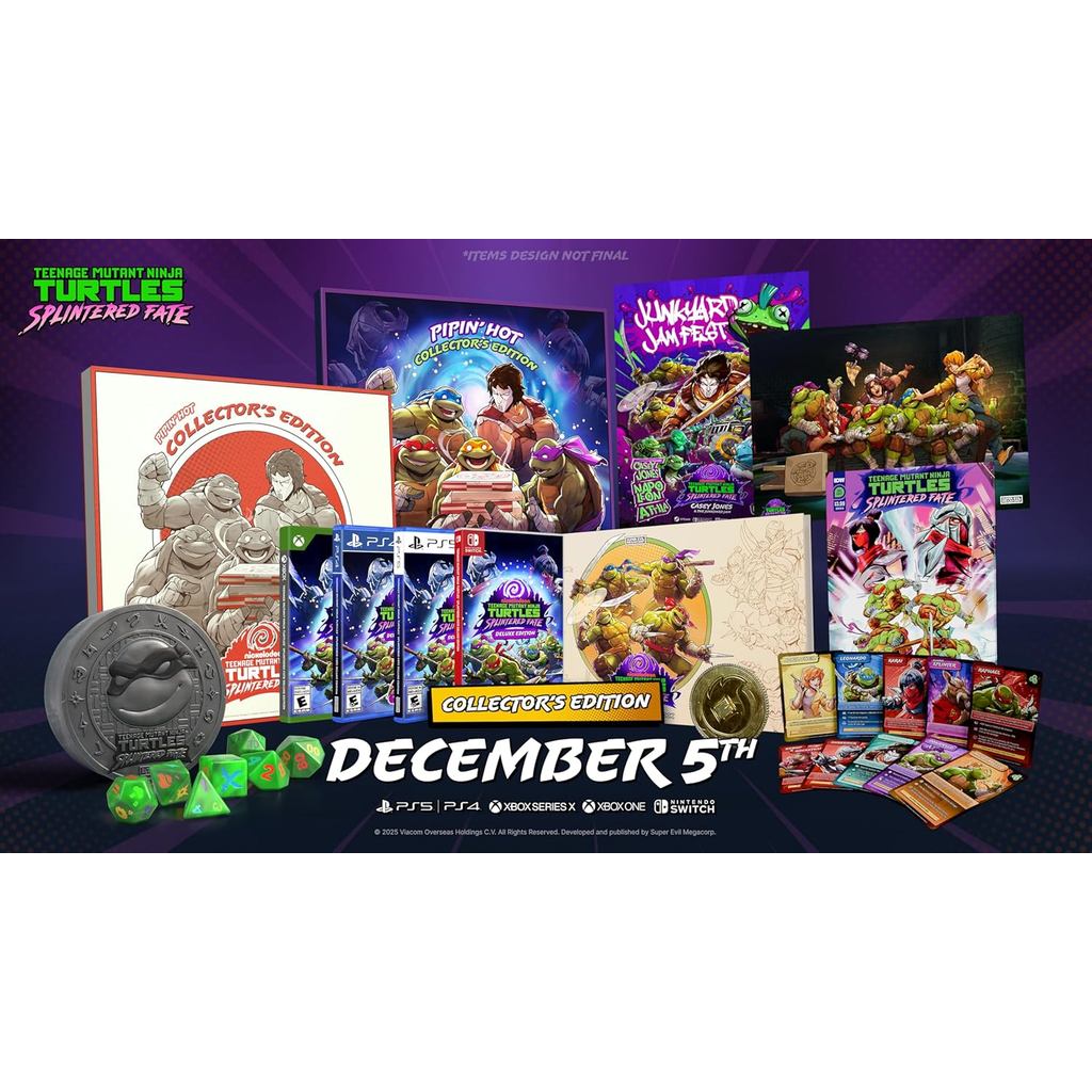 Teenage Mutant Ninja Turtles Splintered Fate Pipin Hot Collectors Edition PS5 Midia Fisica