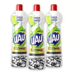 Kit 3un Multiuso 500ml Cozinha Limão Tech Uau Superfícies e Utensílios