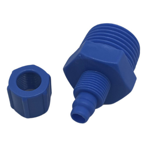 5 peças conector reto tubo 6mm rosca 3/8 plástico dois toque