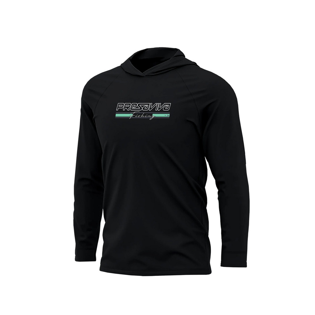 Camisa Pesca Presa Viva Poliamida 34 C/ Capuz C/ Encaixe Dedo Manga Longa Proteção UV50+ Seca Rápido
