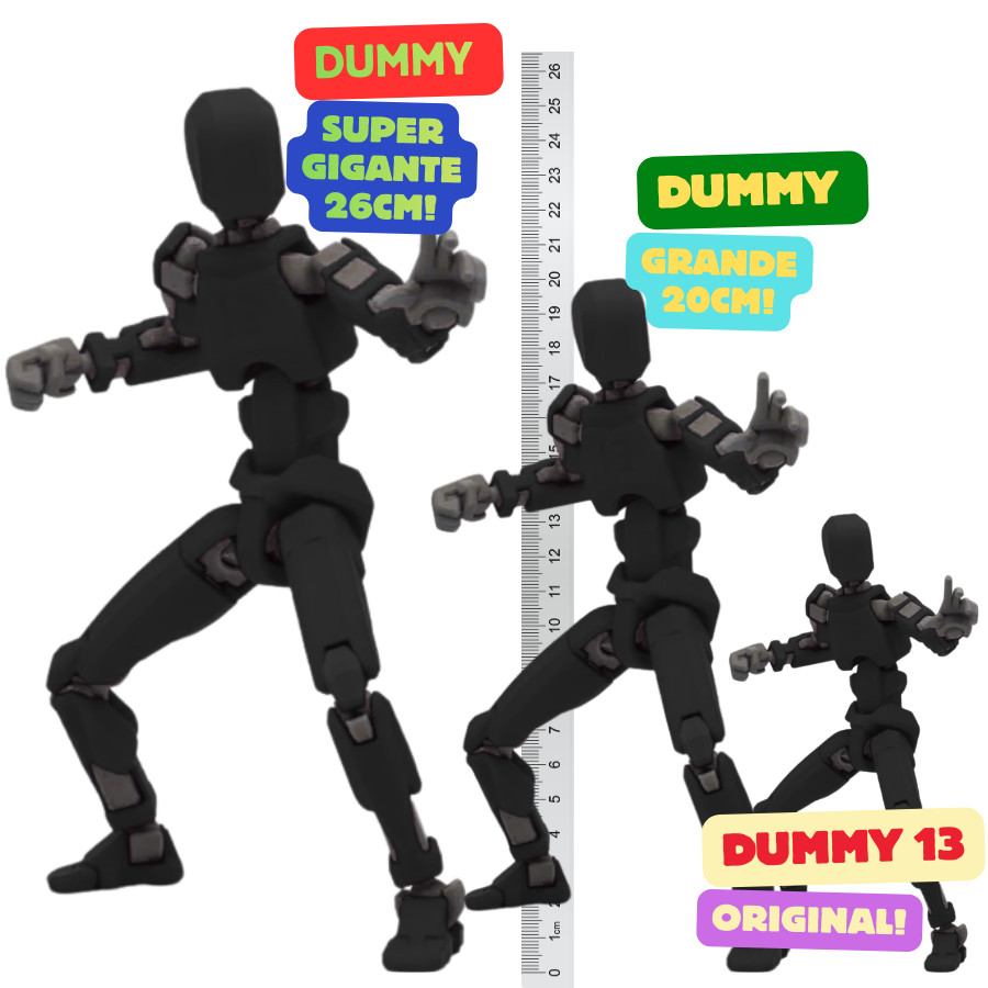 Dumy 13 articulado SUPER GRANDE ou ORIGINAL bonecos em Oferta na Shopee