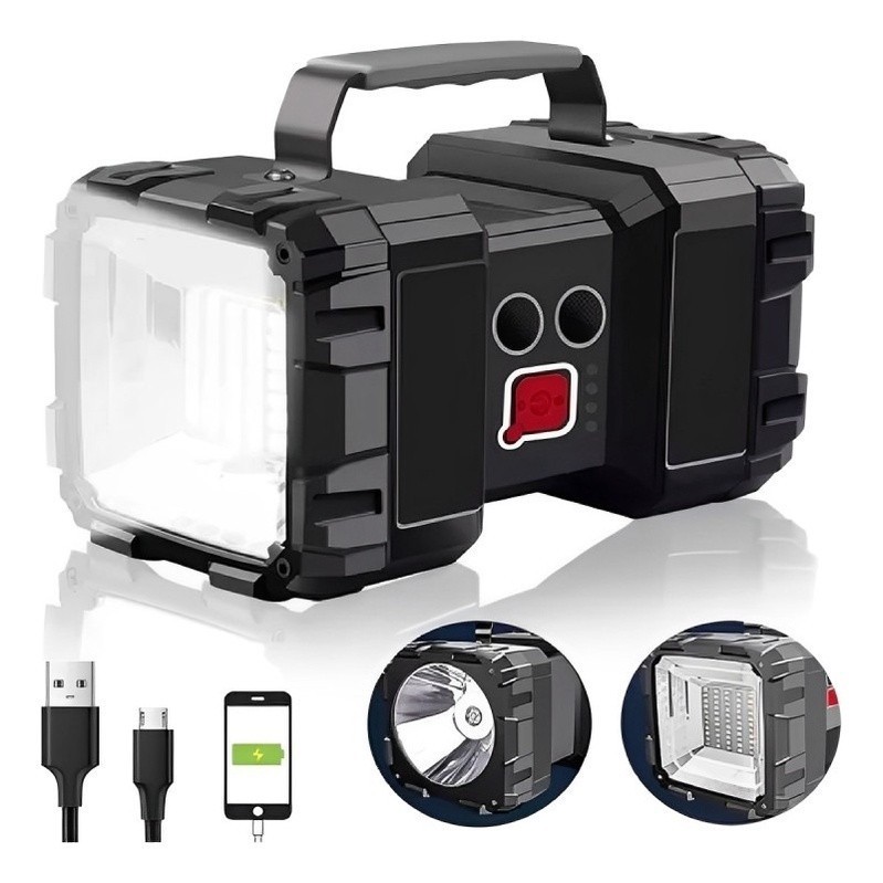 Lanterna Holofote Super Potente Led Recarregavel Longo Alcance 500 Metros Camping W844 em Oferta na Shopee