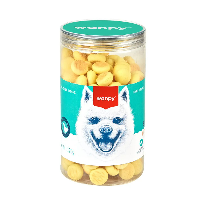 Petisco Natural Pet Cães Mini Biscoito Leite e Queijo para Cachorro  - Wanpy