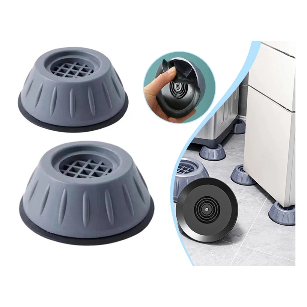 Kit com 4 Pés Para Máquina de lavar roupas, Pezinho base Anti Ruido e Anti vibração Amortecedor