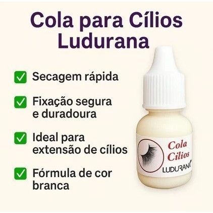 Kit Com Cola Salon Pro e Cola para Cílios Ludurana,Uma combinação perfeita