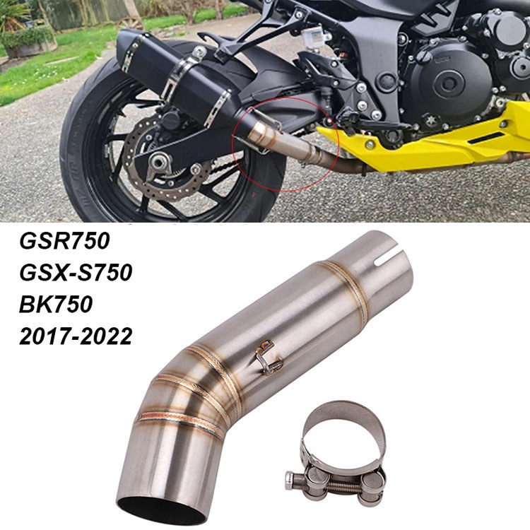 Slip-on Motocicleta BK750 GSX-S750 GSR750 2017-2022 Encaixe De Tubo De Ligação Intermediária De Escape 51mm