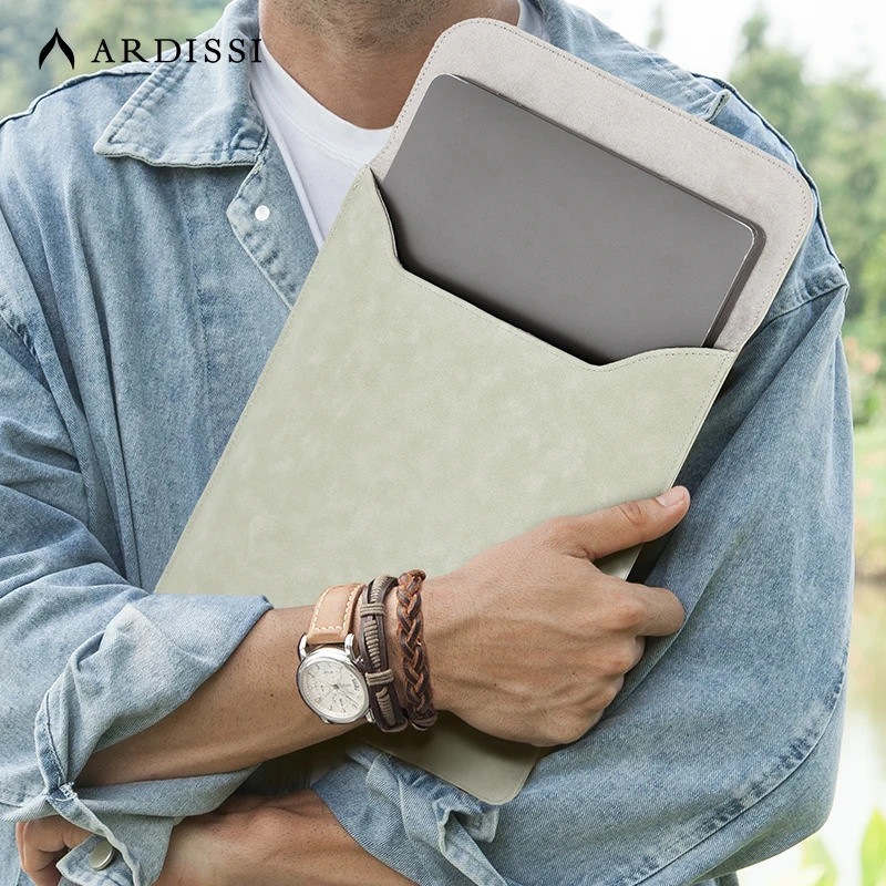 Capa De Computador Para (MacBook Mac Book iPad) Air M1 M2 13 14 15 6 16 Pro 12 9 11 Polegada Bolsa De Couro Vegano Fosco