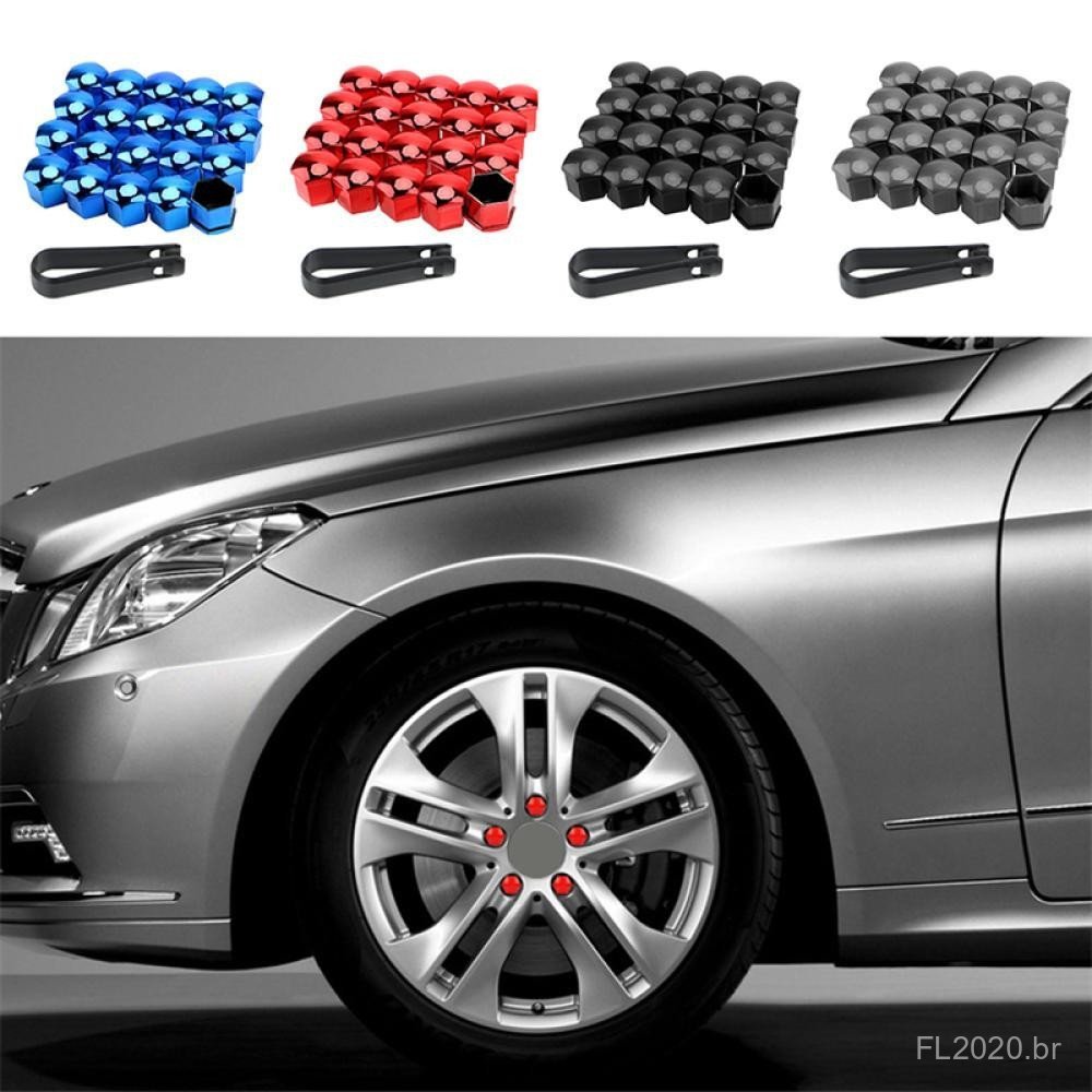 20 peças de capas para porcas de roda de carro de 17/19/21mm, proteção anti-ferrugem para protetores de parafusos de rod