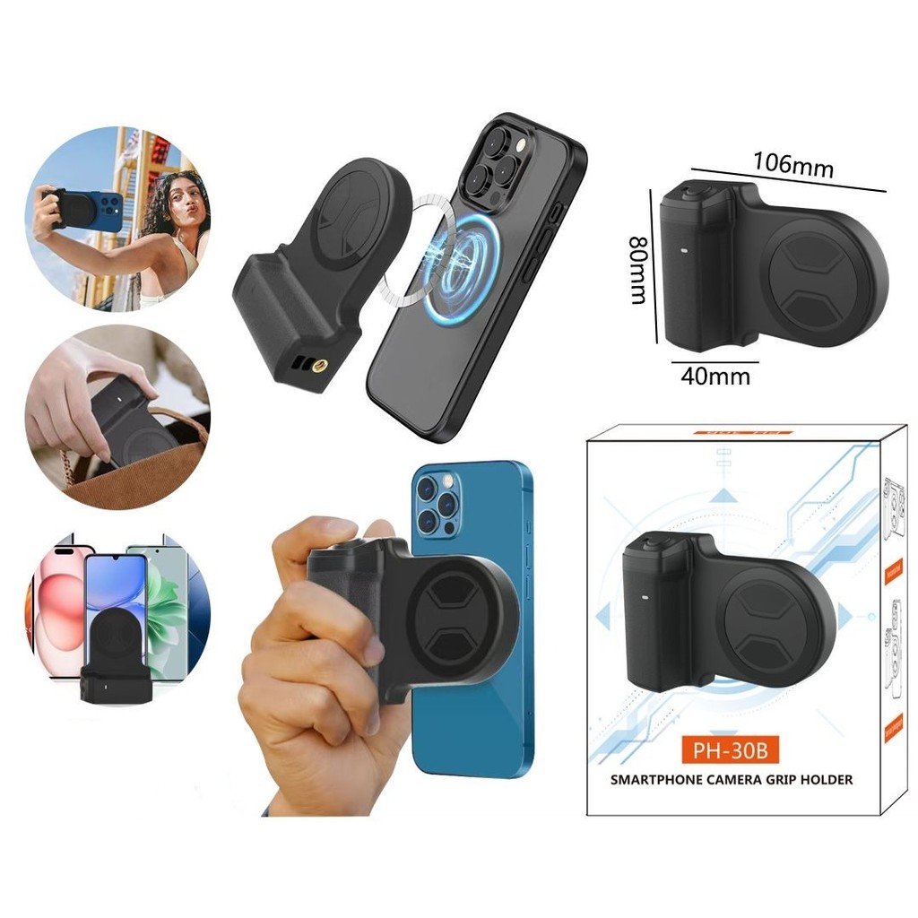Suporte Magnético Celular Bluetooth Grip Estabilizador Foto Controle Remoto DKL
