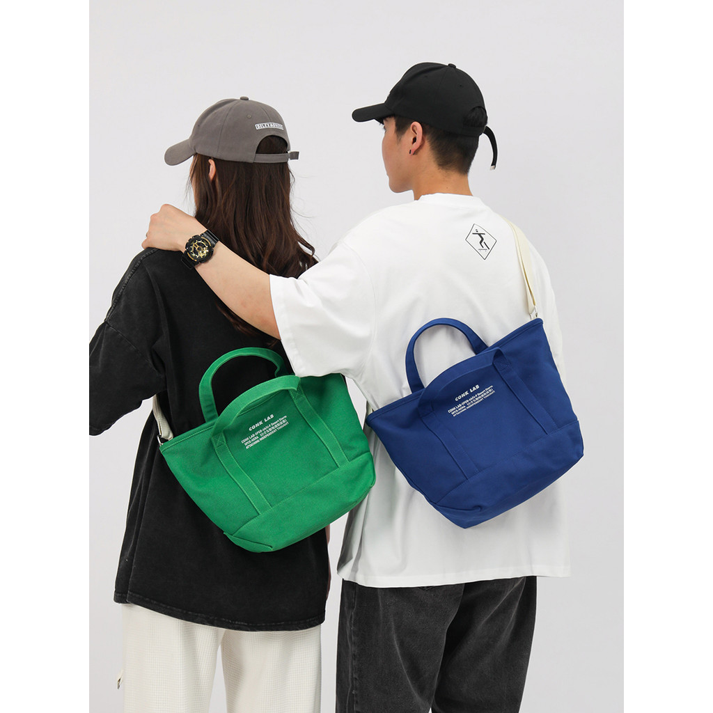 Bolsa de lona masculina japonesa Casual bolsa mensageiro bolsa simples estudante sacola Street Wear Commuter bolsa de om