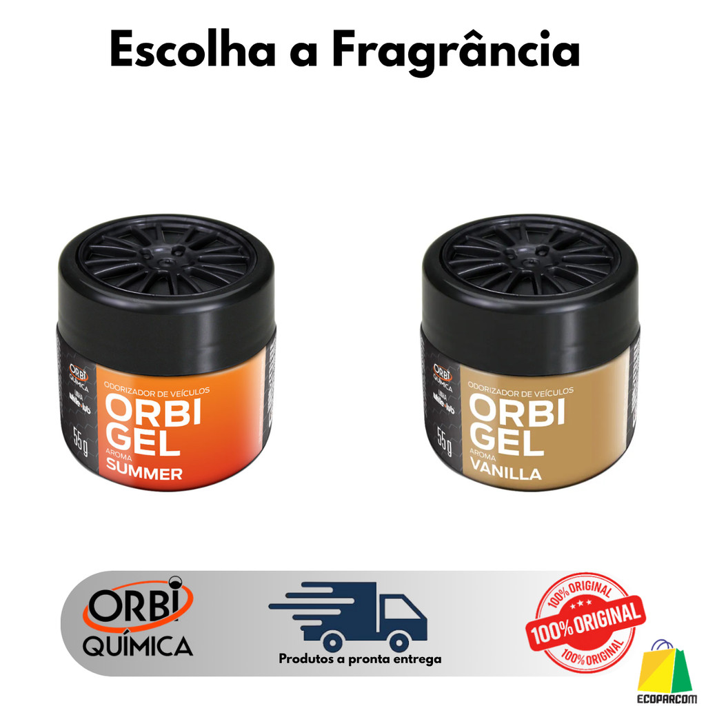 Aromatizante Gel Orbigel Carro Casa Escritório Perfume Duradouro Vanilla Summer
