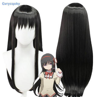 Gvryccoky Anime Menina Mágica Puella Magi Madoka Magica Homura Akemi Peruca Cosplay De Cabelo Longo De Festa Para Mahou