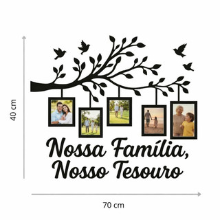Decoração Sala Quadro de Fotos Porta Retrato Parede Decorativo Mdf 40x70 Árvore Molduras …