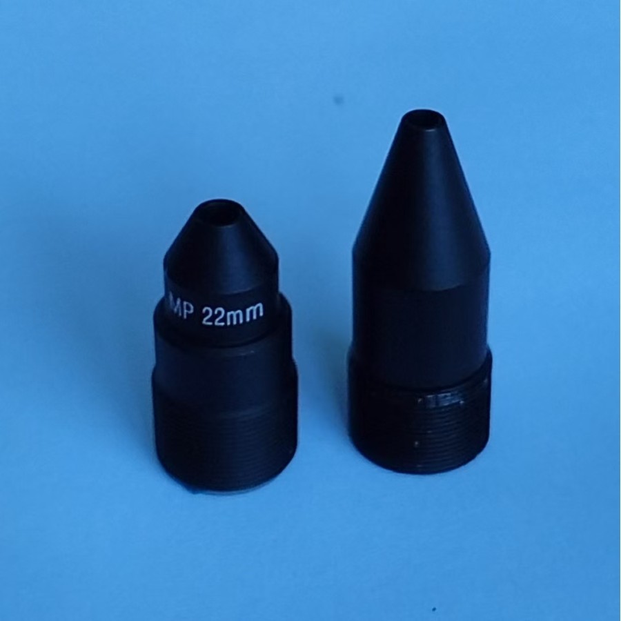 Distância focal de 22mm, abertura F2.0, interface M12, compatível com chip 1/3, ângulo de visão horizontal de 30 graus, 