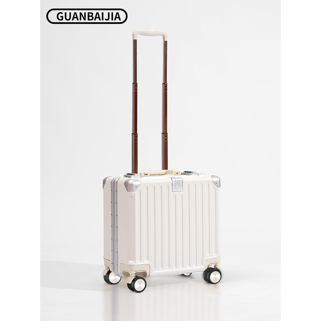 Bagagem pequena pode ir No avião feminino 60cm quadro de alumínio caso carrinho de viagem de curta distância masculino 2
