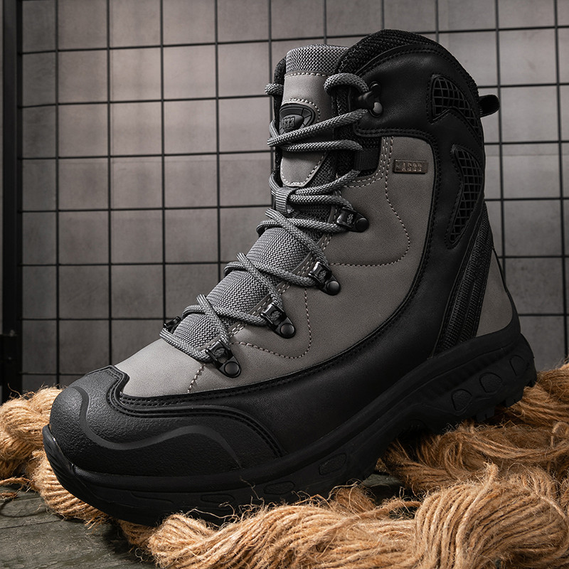 Outono inverno cara resistente preto tamanho grande tático militar gancho sapatos homens 45 botas gerais 46 equitação mo
