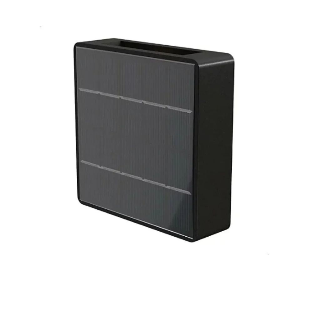 Arandela Solar Duplo 1W 3000K 80LM IP65 Biv Preto Pix