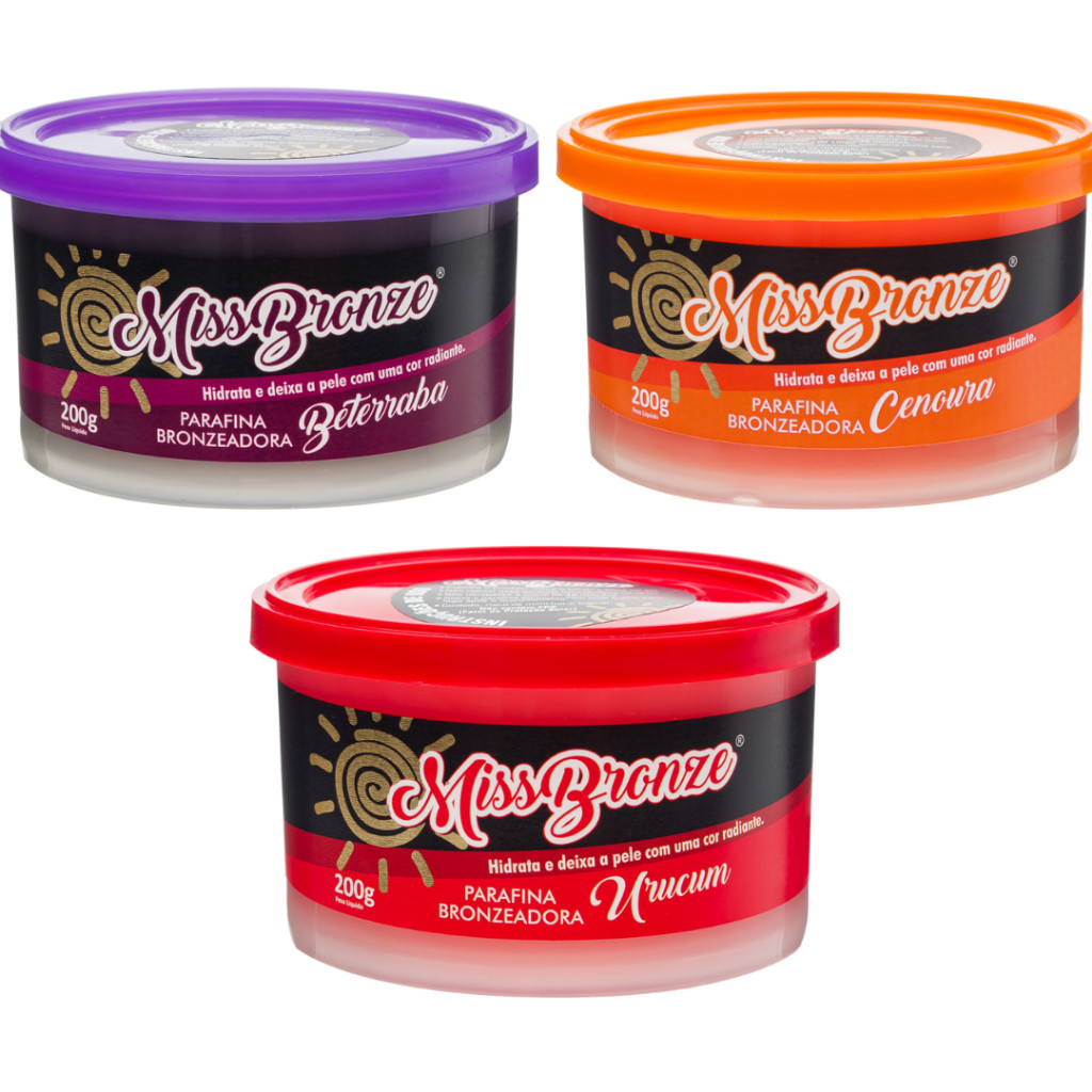 Parafina Bronzeadora com ativador de Bronze Miss Bronze 200g