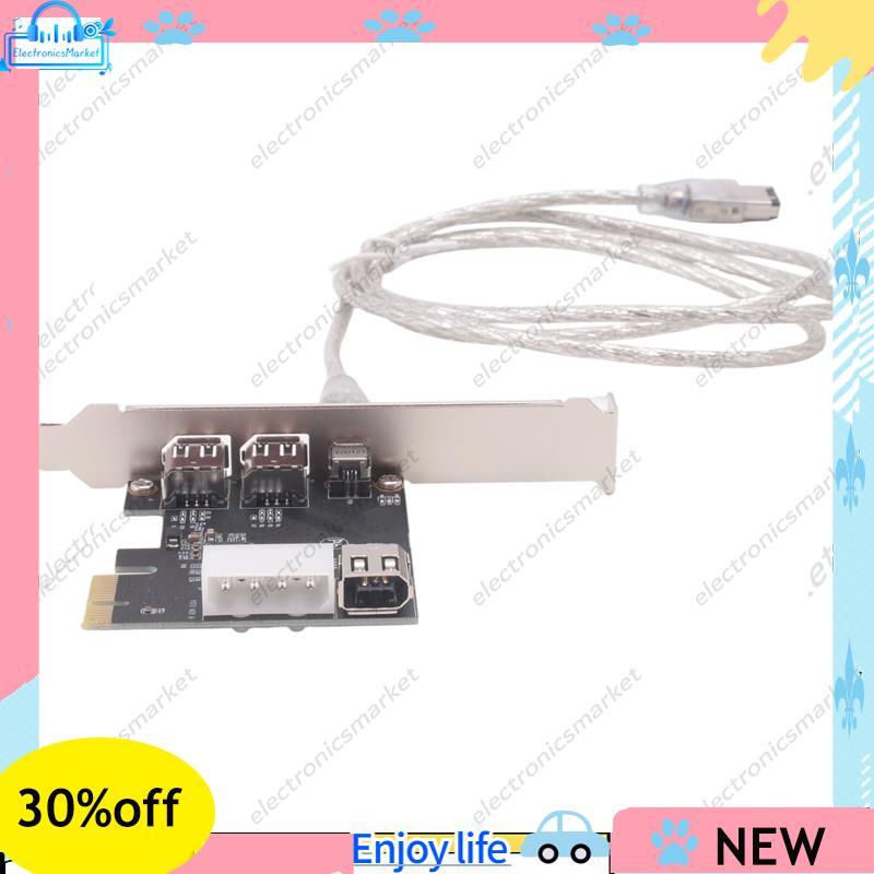 [Em Vendas E] PCI-1X 1394 Placa De Captura De Vídeo DV HD De 4 Portas Firewire 800/400/200/100Mbps Suporta Troca Quente 