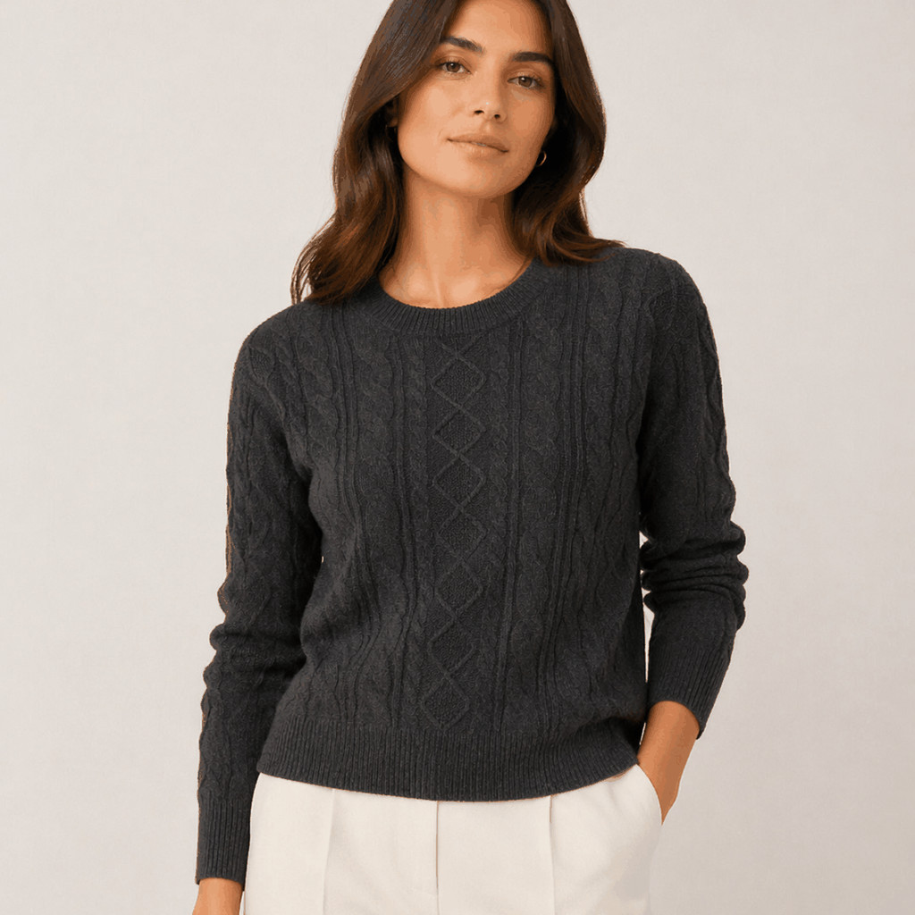 TRICO FEMININO FACINELLI 651239 MALHA TRABALHADA TEXTURIZADA ELEGANTE CASUAL BASICO INVERNO