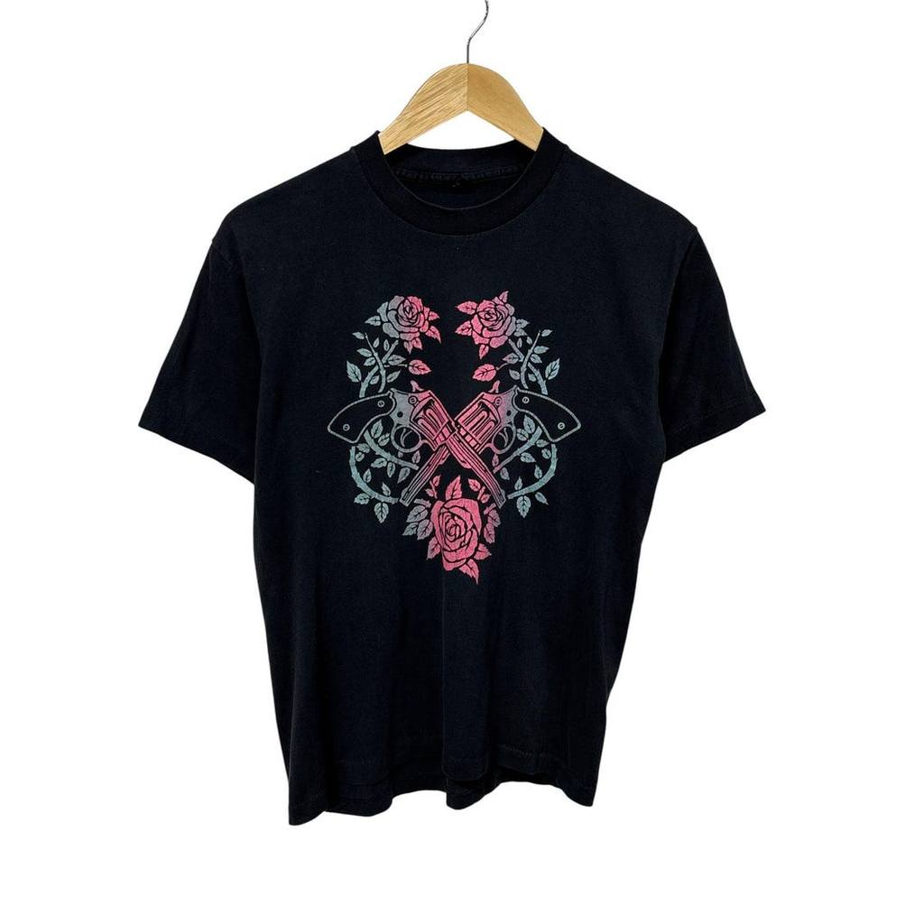 Camiseta Vintage Y2K Guns and Roses Estampada Estilosa Confortável Divertida Retrô